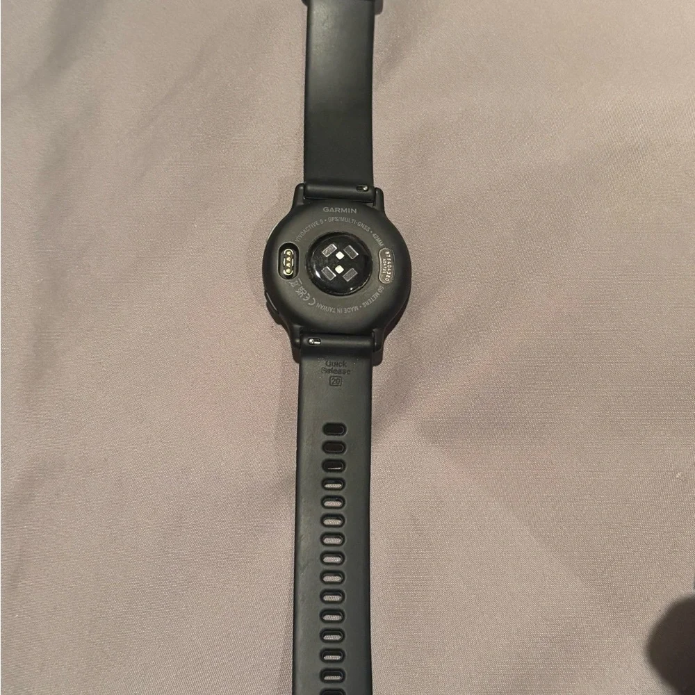 garmin Black Fitness GPS Smartwatch with Neon Green Display Accents